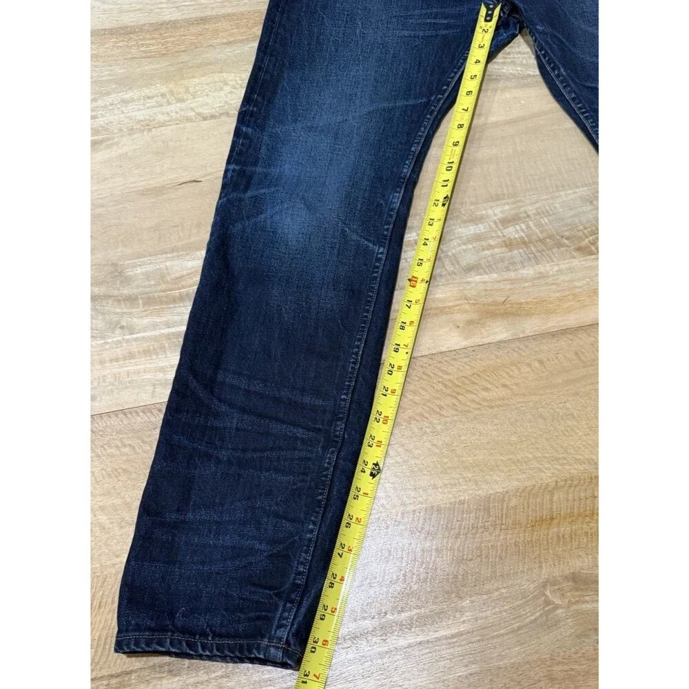 AllSaints Mens 34 Cigarette Skinny Jean Oshima Blue Premium Denim Salvage Edge